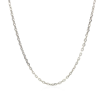 Sterling Silver Rhodium Plated Cable Chain (1.50 mm)