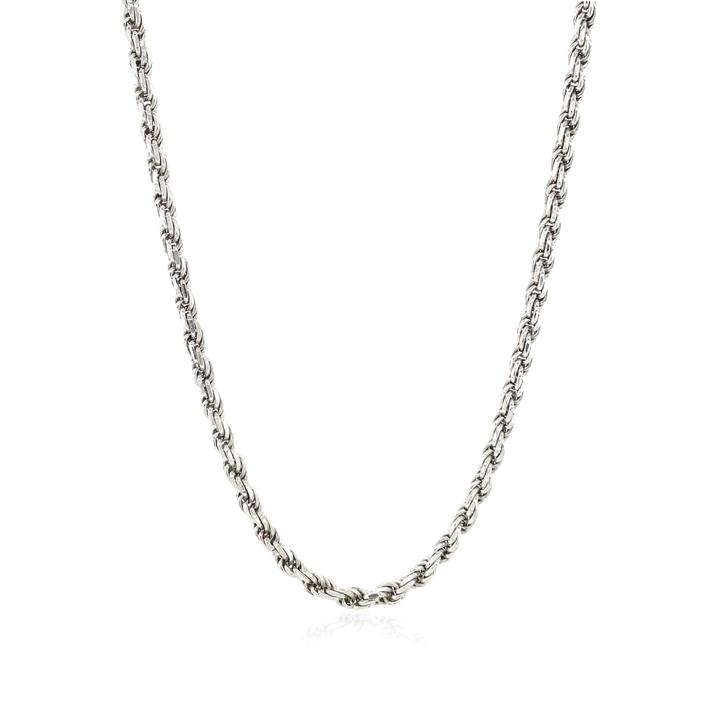 Sterling Silver Diamond Cut Rope Style Chain (2.90 mm)