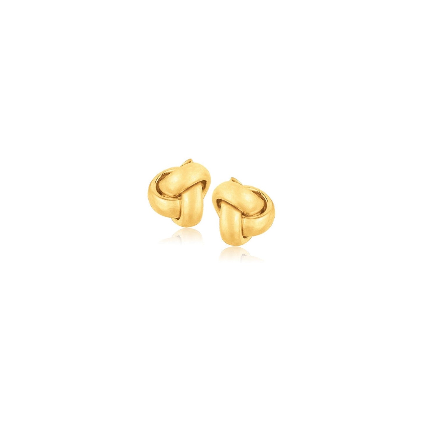 10k Yellow Gold Love Knot Stud Earrings