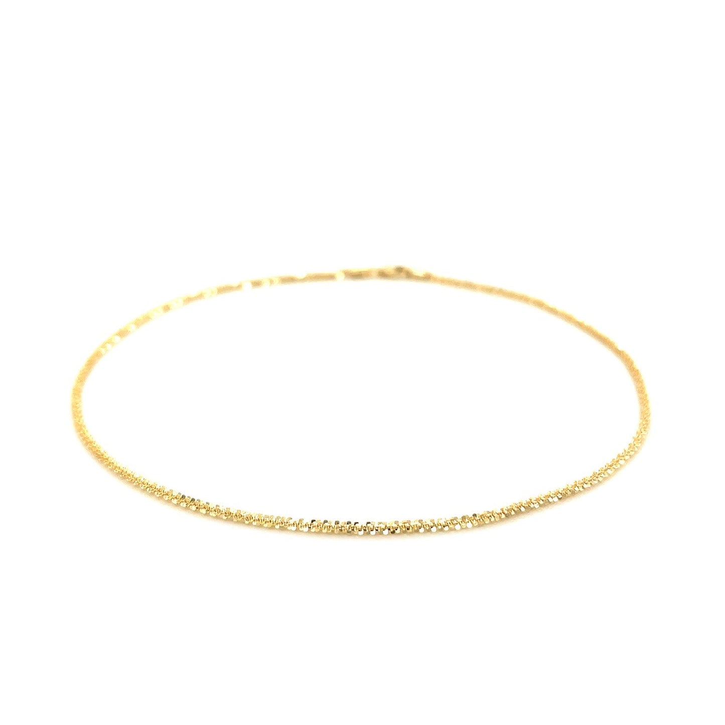 10k Yellow Gold Sparkle Anklet 1.5mm - Alexandria Jewelry & Company Beverly Hills