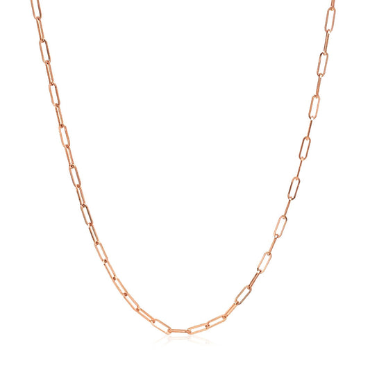 14k Rose Gold Adjustable Paperclip Chain 1.5mm - Alexandria Jewelry & Company Beverly Hills