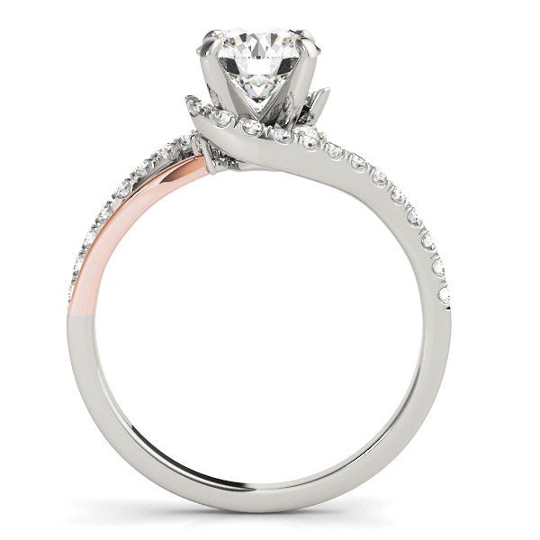 14k White And Rose Gold Bypass Shank Diamond Engagement Ring (1 1/3 cttw) - Alexandria Jewelry & Company Beverly Hills