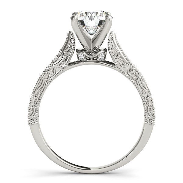 14k White Gold Antique Design Diamond Engagement Ring (1 5/8 cttw) - Alexandria Jewelry & Company Beverly Hills