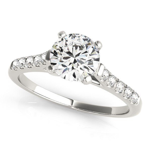 14k White Gold Cathedral Design Diamond Engagement Ring (1 1/8 cttw) - Alexandria Jewelry & Company Beverly Hills