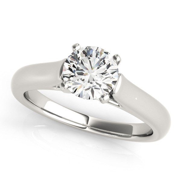 14k White Gold Cathedral Design Solitaire Diamond Engagement Ring (1 cttw) - Alexandria Jewelry & Company Beverly Hills