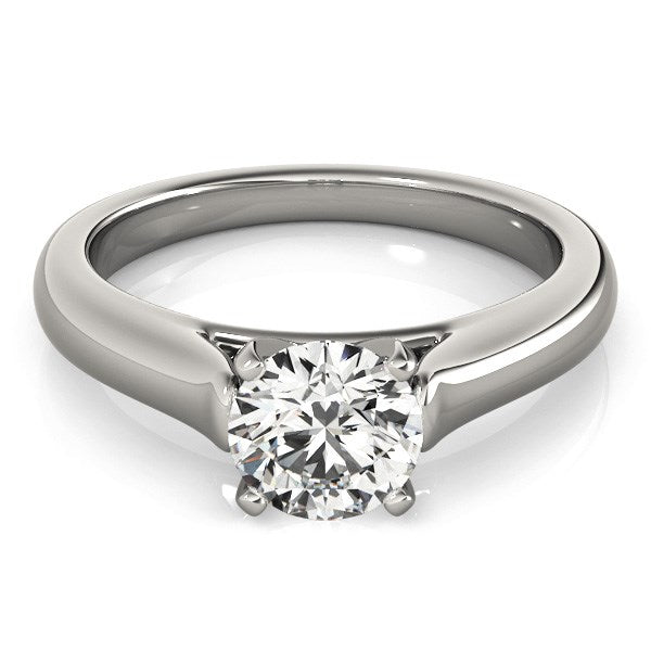 14k White Gold Cathedral Design Solitaire Diamond Engagement Ring (1 cttw) - Alexandria Jewelry & Company Beverly Hills