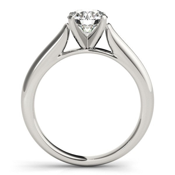 14k White Gold Cathedral Design Solitaire Diamond Engagement Ring (1 cttw) - Alexandria Jewelry & Company Beverly Hills