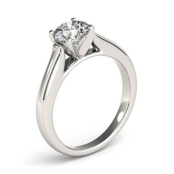 14k White Gold Cathedral Design Solitaire Diamond Engagement Ring (1 cttw) - Alexandria Jewelry & Company Beverly Hills