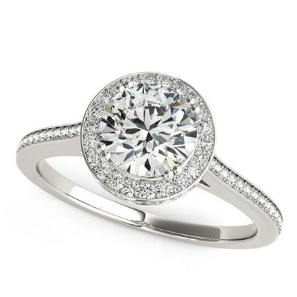 14k White Gold Classic Channel Slim Shank Diamond Engagement Ring (2 cttw) - Alexandria Jewelry & Company Beverly Hills