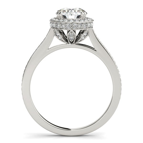 14k White Gold Classic Channel Slim Shank Diamond Engagement Ring (2 cttw) - Alexandria Jewelry & Company Beverly Hills