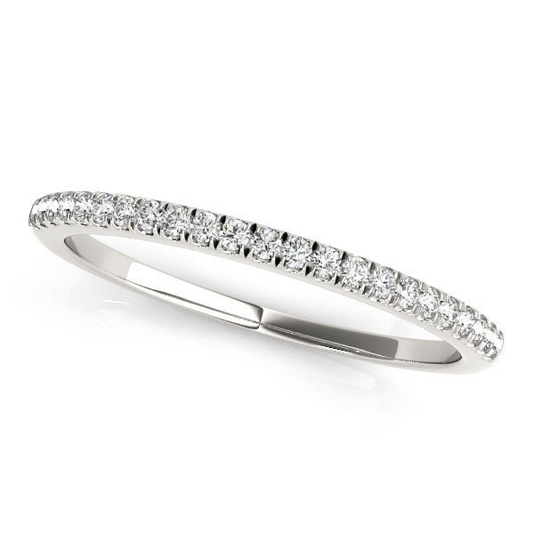 14k White Gold Classic Pave Set Diamond Wedding Band (1/8 cttw) - Alexandria Jewelry & Company Beverly Hills