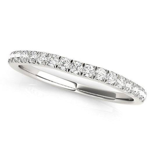 14k White Gold Curved Style Diamond Wedding Ring (1/3 cttw) - Alexandria Jewelry & Company Beverly Hills