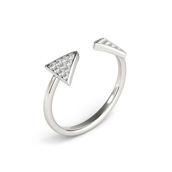 14k White Gold Diamond Arrowhead Open Ring (1/5 cttw) - Alexandria Jewelry & Company Beverly Hills