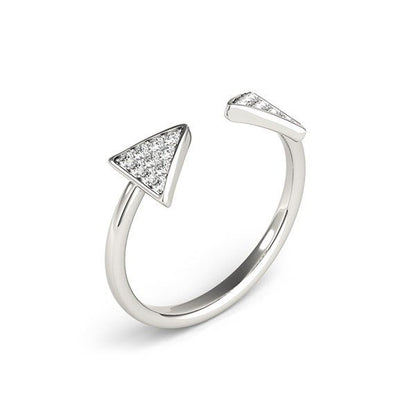 14k White Gold Diamond Arrowhead Open Ring (1/5 cttw) - Alexandria Jewelry & Company Beverly Hills