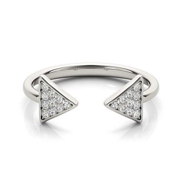 14k White Gold Diamond Arrowhead Open Ring (1/5 cttw) - Alexandria Jewelry & Company Beverly Hills