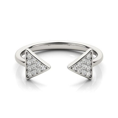 14k White Gold Diamond Arrowhead Open Ring (1/5 cttw) - Alexandria Jewelry & Company Beverly Hills