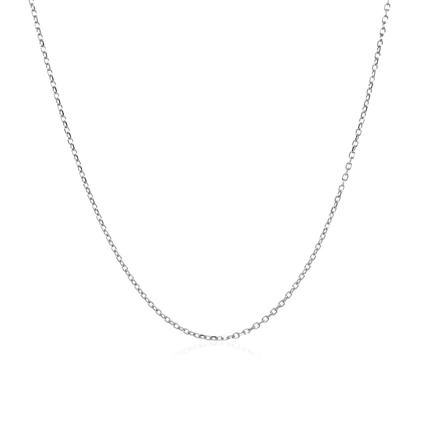 14k White Gold Diamond Cut Cable Link Chain 0.8mm - Alexandria Jewelry & Company Beverly Hills