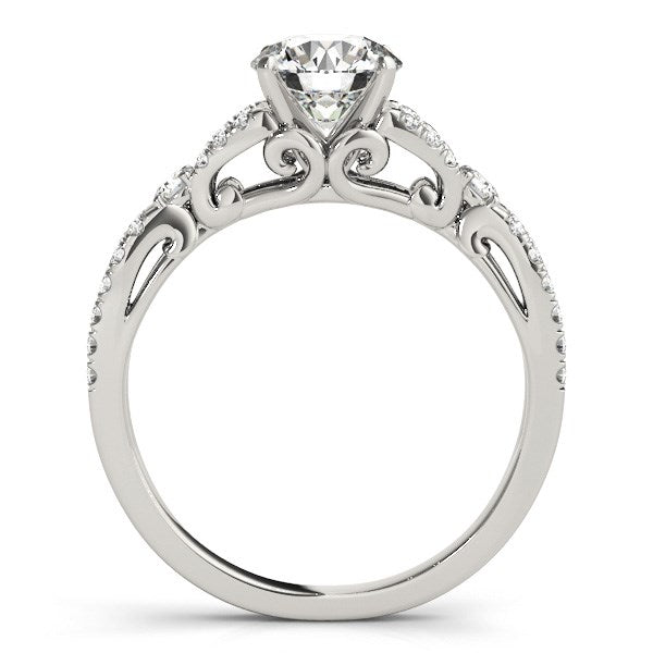 14k White Gold Diamond Engagement Ring with Multirow Split Shank (1 1/4 cttw) - Alexandria Jewelry & Company Beverly Hills