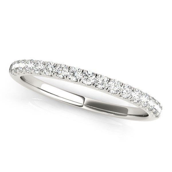 14k White Gold Diamond Scallop Setting Wedding Band (1/3 cttw) - Alexandria Jewelry & Company Beverly Hills