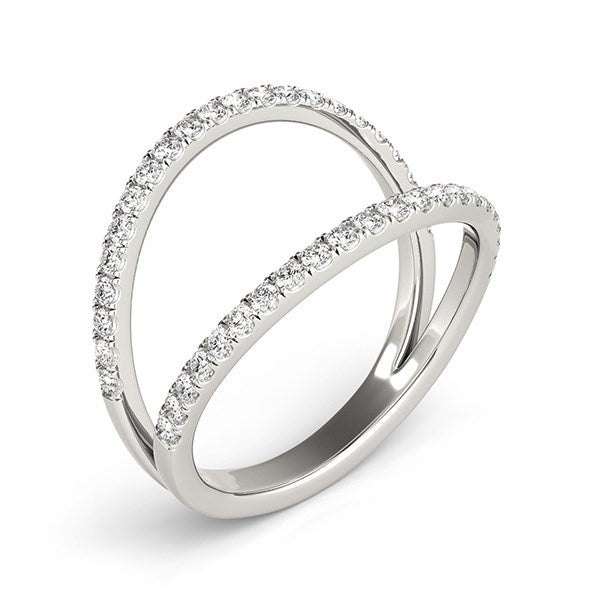 14k White Gold Diamond Split Band Ring (1/4 cttw) - Alexandria Jewelry & Company Beverly Hills