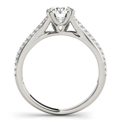 14k White Gold Double Prong Multirow Band Diamond Engagement Ring (1 1/8 cttw) - Alexandria Jewelry & Company Beverly Hills