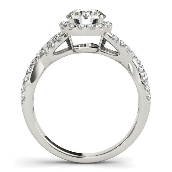 14k White Gold Entwined Split Shank Diamond Engagement Ring (1 1/2 cttw) - Alexandria Jewelry & Company Beverly Hills