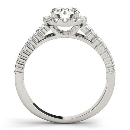 14k White Gold Graduated Pave Set Shank Diamond Engagement Ring (1 5/8 cttw) - Alexandria Jewelry & Company Beverly Hills