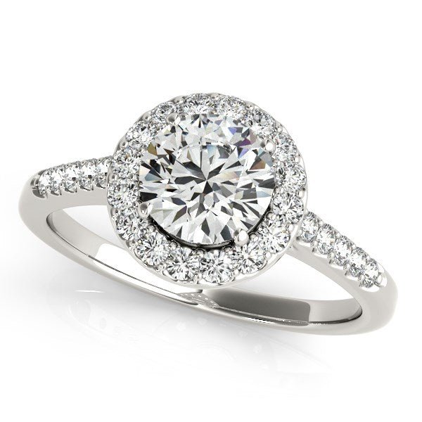 14k White Gold Halo Diamond Engagement Ring (1 3/8 cttw) - Alexandria Jewelry & Company Beverly Hills