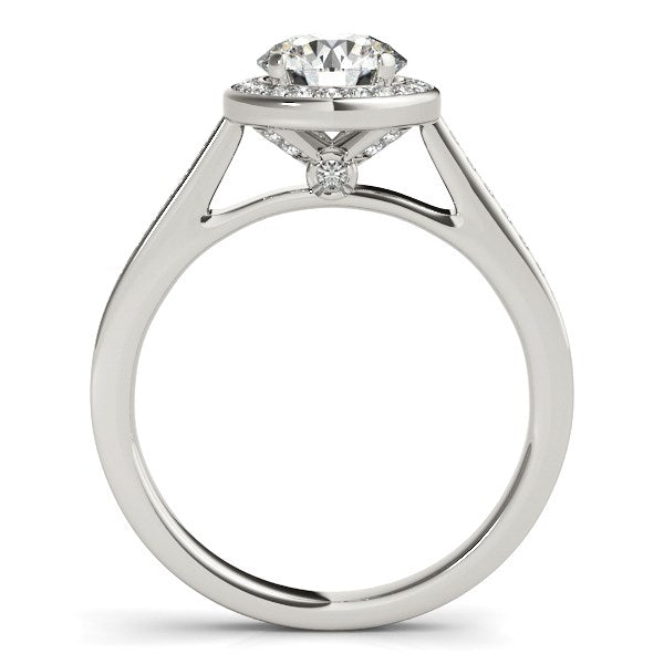 14k White Gold Halo Round Diamond Engagement Ring (1 1/4 cttw) - Alexandria Jewelry & Company Beverly Hills