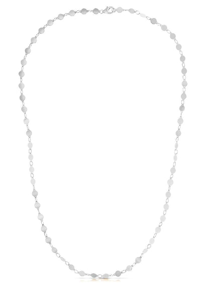 14k White Gold Necklace with Polished Circles - Alexandria Jewelry & Company Beverly Hills