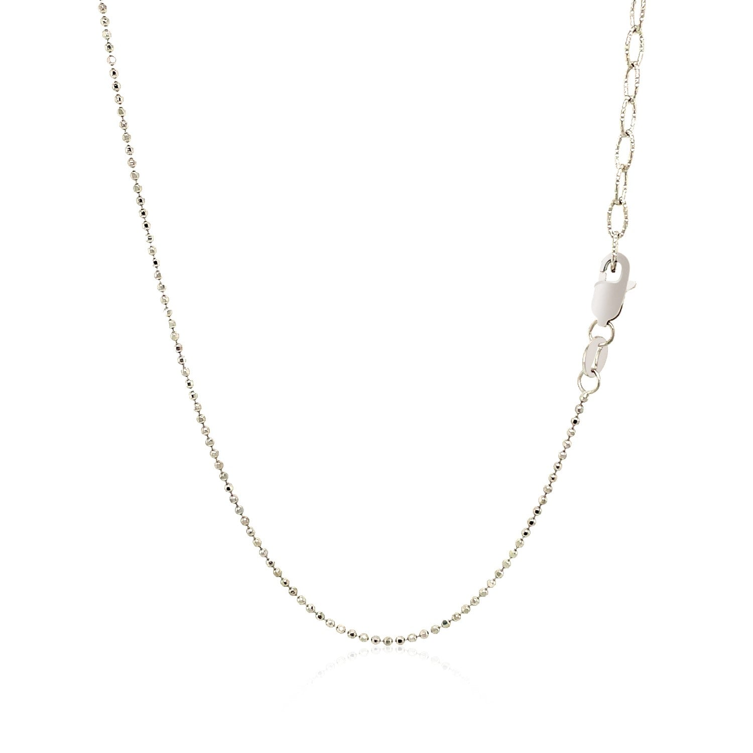 14k White Gold Necklace with Round Diamond Charms - Alexandria Jewelry & Company Beverly Hills