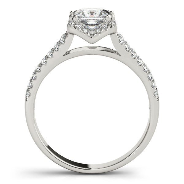 14k White Gold Princes Cut Halo Split Shank Diamond Engagement Ring (2 cttw) - Alexandria Jewelry & Company Beverly Hills