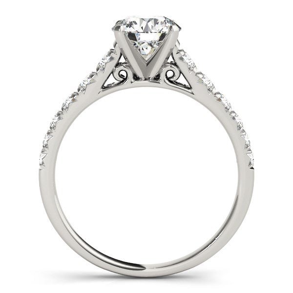 14k White Gold Prong Set Graduated Diamond Engagement Ring (1 7/8 cttw) - Alexandria Jewelry & Company Beverly Hills