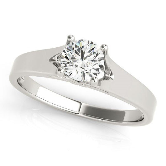 14k White Gold Prong Set Style Solitaire Diamond Engagement Ring (1/2 cttw) - Alexandria Jewelry & Company Beverly Hills