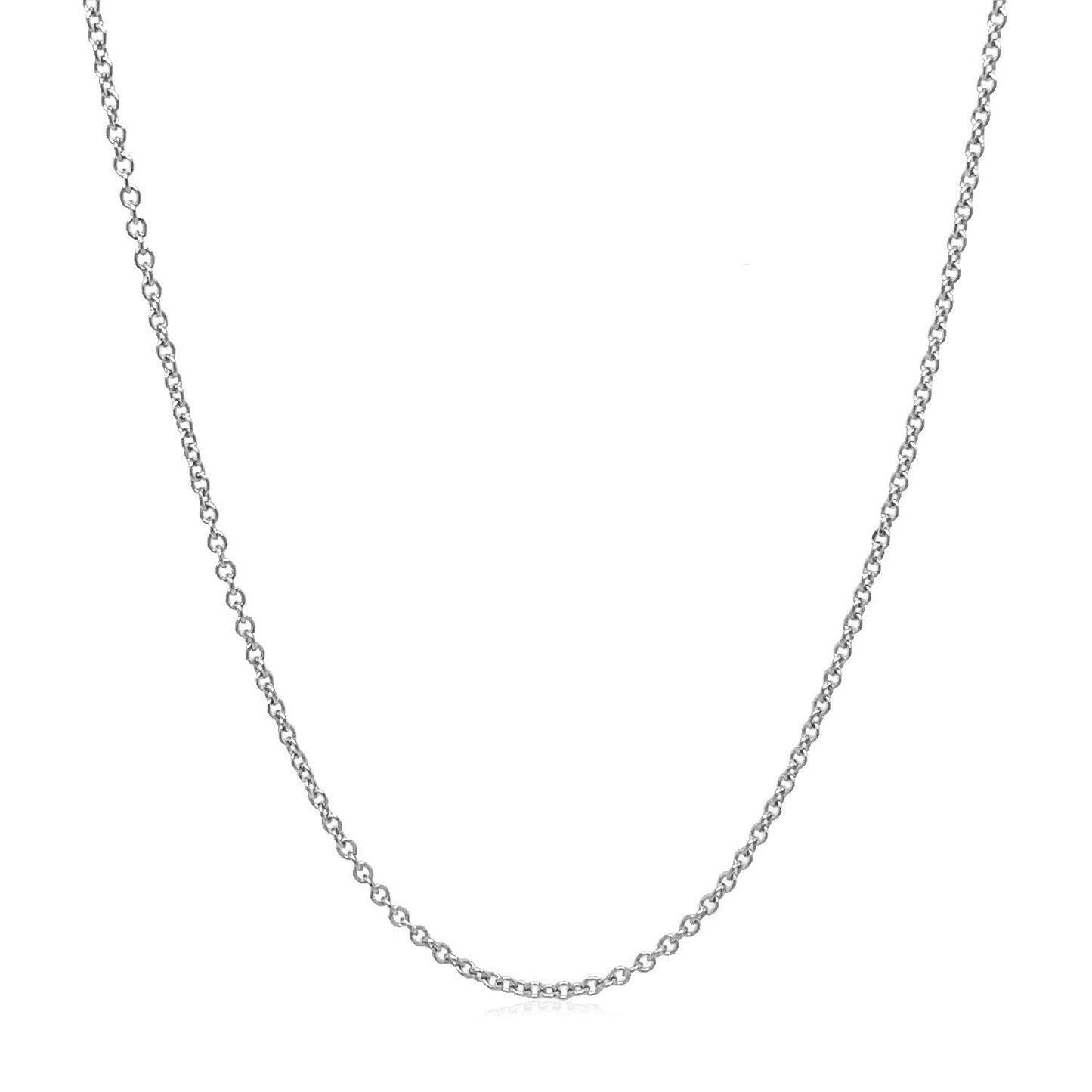 14k White Gold Round Cable Link Chain 1.3mm - Alexandria Jewelry & Company Beverly Hills