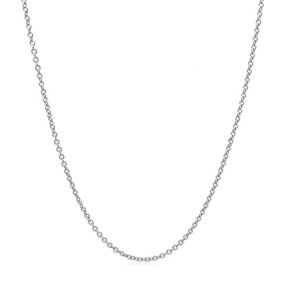 14k White Gold Round Cable Link Chain 1.3mm - Alexandria Jewelry & Company Beverly Hills