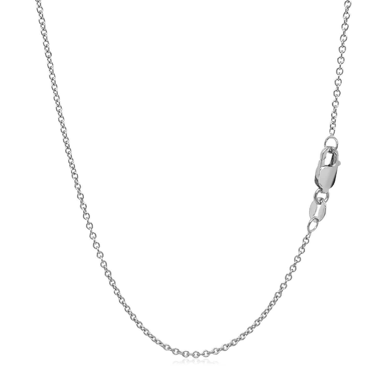 14k White Gold Round Cable Link Chain 1.3mm - Alexandria Jewelry & Company Beverly Hills