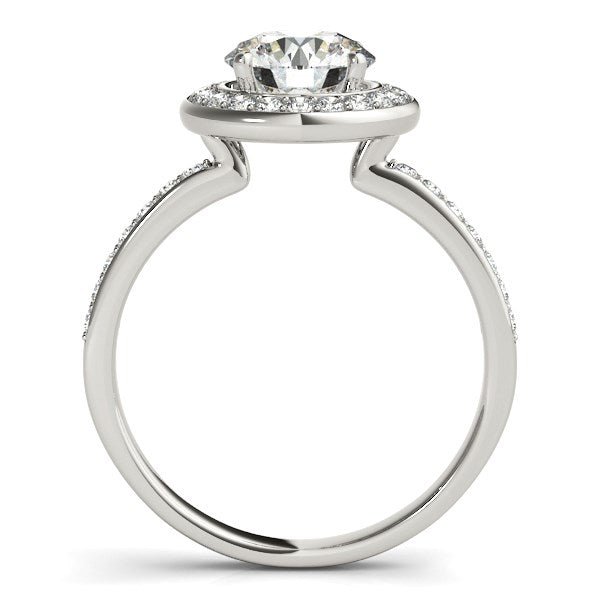 14k White Gold Round Halo Diamond Engagement Ring (1 1/2 cttw) - Alexandria Jewelry & Company Beverly Hills