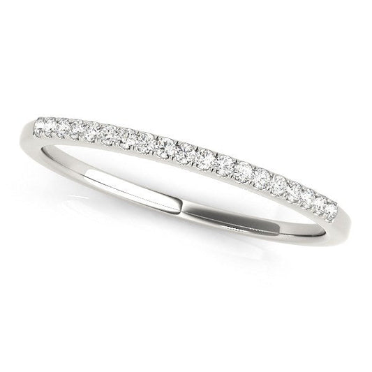 14k White Gold Round Thin Diamond Wedding Band (1/4 cttw) - Alexandria Jewelry & Company Beverly Hills