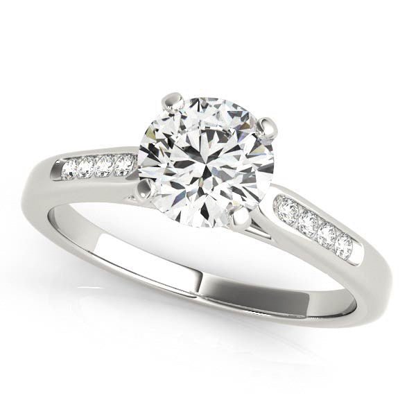 14k White Gold Single Row Diamond Engagement Ring (1 cttw) - Alexandria Jewelry & Company Beverly Hills