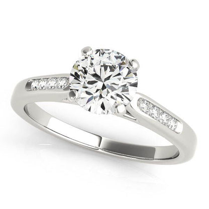 14k White Gold Single Row Diamond Engagement Ring (1 cttw) - Alexandria Jewelry & Company Beverly Hills