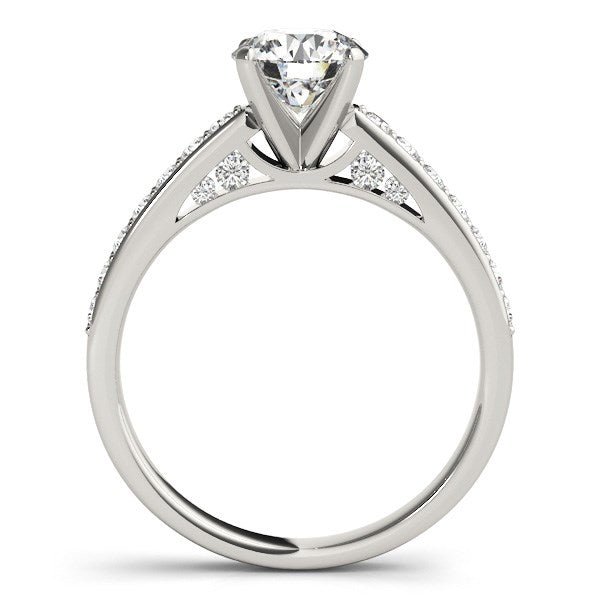 14k White Gold Single Row Prong Set Diamond Engagement Ring (1 3/8 cttw) - Alexandria Jewelry & Company Beverly Hills