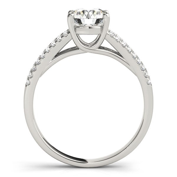 14k White Gold Split Shank Round Diamond Engagement Ring (1 1/8 cttw) - Alexandria Jewelry & Company Beverly Hills