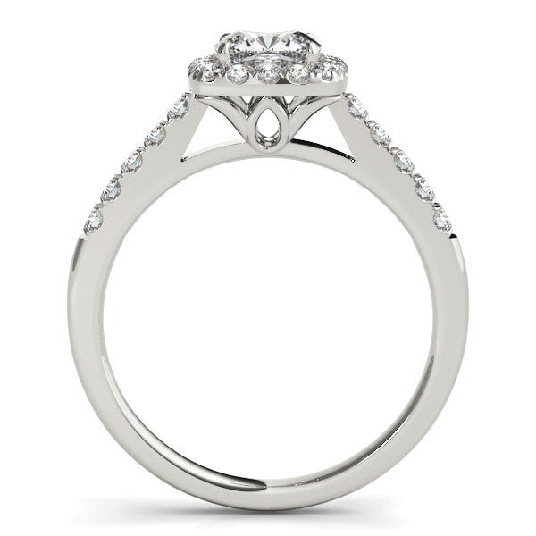 14k White Gold Square Outer Shape Round Diamond Engagement Ring (3/4 cttw) - Alexandria Jewelry & Company Beverly Hills