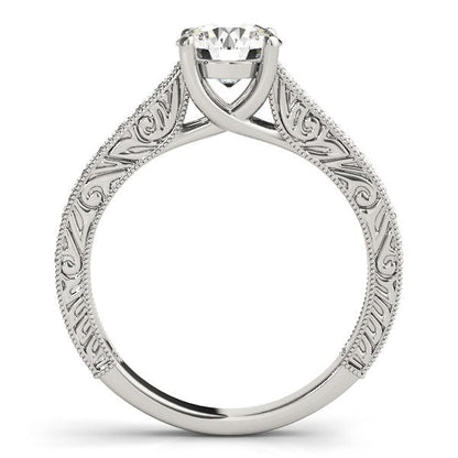 14k White Gold Trellis Antique Style Diamond Engagement Ring (1 1/4 cttw) - Alexandria Jewelry & Company Beverly Hills