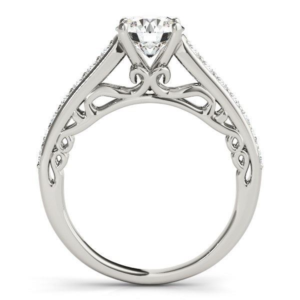 14k White Gold Unique Detailing Diamond Engagement Ring (1 1/3 cttw) - Alexandria Jewelry & Company Beverly Hills