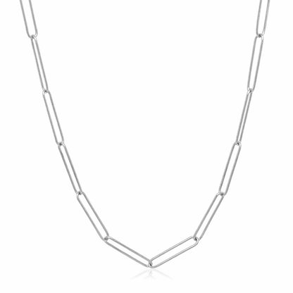 14k White Gold Wire Paperclip Chain (2.7mm) - Alexandria Jewelry & Company Beverly Hills