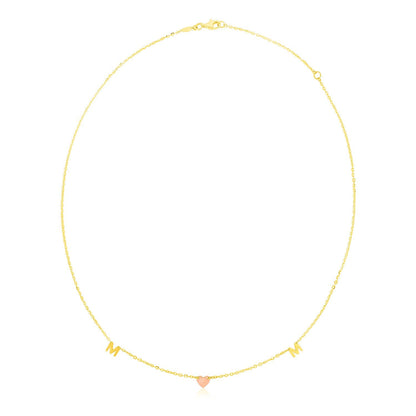 14k Yellow and Rose Gold Mom Necklace - Alexandria Jewelry & Company Beverly Hills