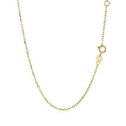 14k Yellow Gold 17 inch Necklace with Round White Topaz - Alexandria Jewelry & Company Beverly Hills