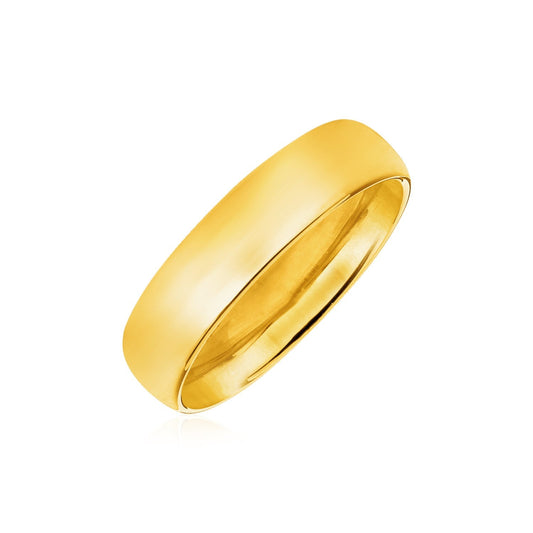 14k Yellow Gold 6mm Comfort Fit Wedding Band - Alexandria Jewelry & Company Beverly Hills